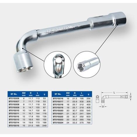BRILLIANT TOOLS Doppel-Steckschlüssel gekröpft 7 mm - BT015007 (1/2)