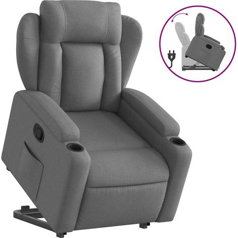 Maison Exclusive - Relaxsessel mit Aufstehhilfe Dunkelgrau Stoff
