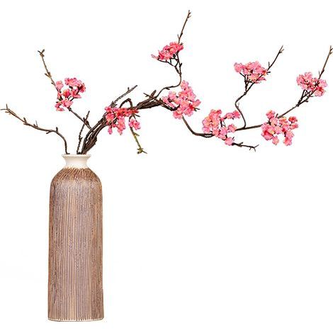 Zen-Simulation Kirschblüten-Rattanzweig, realistisches schlichtes Blumenarrangement, künstliche Blumendekoration, kleiner getrockneter Blumenzweig, Teestube (L) (1/5)