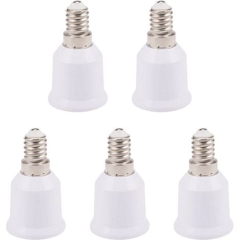 5x E14 auf E26/E27 Kronleuchter-Lampenfassung-Adapter, E14 auf mittlere E26/E27 Fassung, Konverter, Lampensockel-Adapter