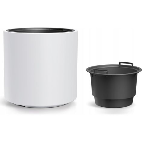Vaso rotondo con inserto bianco heos DBHER400-S433 (1/5)