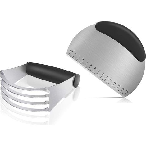 Coupe-pate|Mélangeur Pate|Mélangeur de Pate Manuel Multi-usage|Grattoir à Patisserie en Acier Inoxydable Ustensile de Cuisine|Mélangeur de pate Biscuits Cutter Set, (1/5)