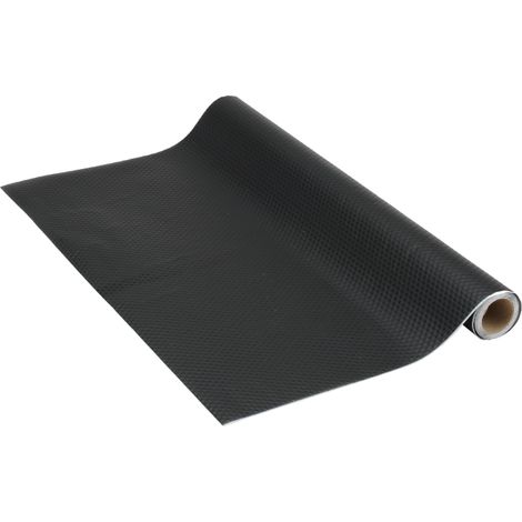 Papier adhésif Cercles Optique industrielle Noir - 67,5cm x 1,5m - Épaisseur 350µ, Film autocollant pour meuble et cuisine, film décoratif, papier peint, PVC sans phtalates, Fabriqué en UE (1/5)