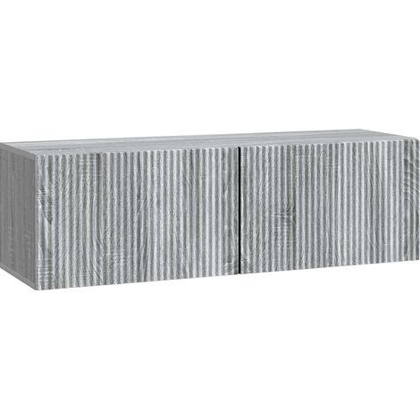 Mobile Porta TV da Muro Grigio Sonoma 98 x 31 x 30 cm vidaXL