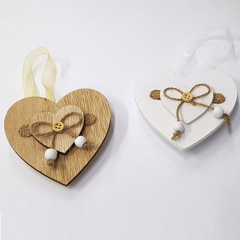 2 Pièces Aimant En Bois Coeur Rideau Aimant Design Ornement De Rideau