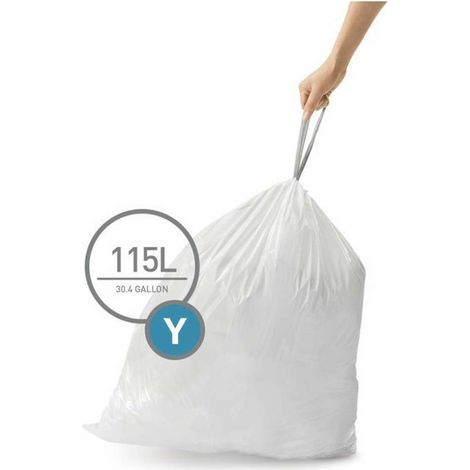 Simplehuman Altri accessori - Sacchetti per pattumiera 115 l, tipo Y, 200 pz CW0404