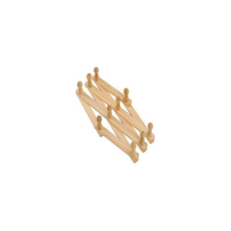 en Bois Expansible Porte Manteau, Support Mural Accordéon Bois Crochet pour Suspendu Chapeaux, Capuchons, Tasses, Manteaux, Sacs, Tasses Café, Super pour D'Entrée Couloir Salle à Manger