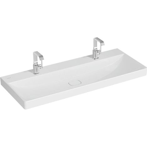 VITRA 7530B003-0041 Double lavabo New Metropole 1200 x 470 mm