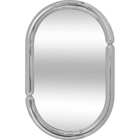 Miroir Mural Ovale "Micaela" 55cm Argent