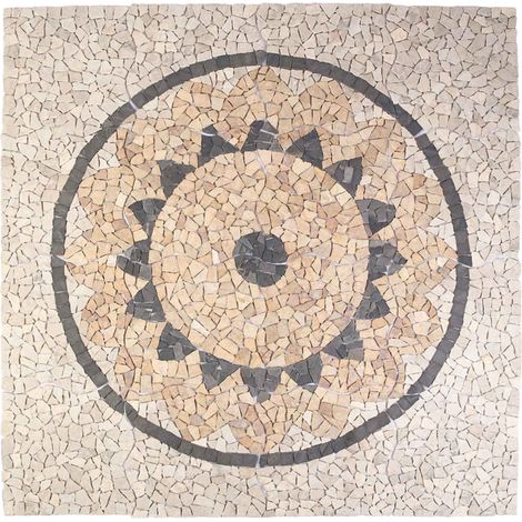 Carreaux en mosaïque motif tournesol Multicolore 120 x 120 cm vidaXL