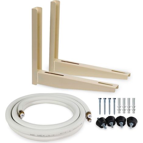 Kit instalación aire acondicionado Soporte compresor aire acondicionado exterior Tuberías aire acondicionado 1/4" 3/8" 3 metros (1/4)