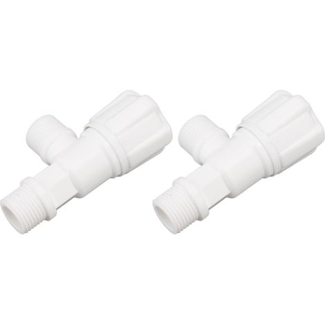 Vanne de dérivation à 3 voies en plastique 2 pièces, filetage mâle G1/2, robinet de commutation pour salle de bain, baignoire, cuisine (1/5)