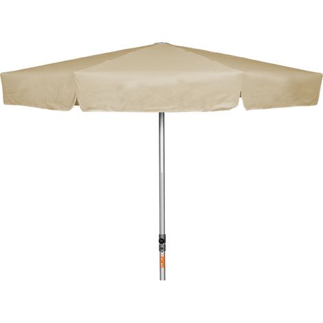 Doppler Sonnenschirm/ Großschirm "Alu Expert Teleskop" Ø 4,00 m, natur, mit Volant, Bezug aus 100% Polyester, Gestell aus Aluminium, 17,1 kg Sonnenschirm / Großschirm "Alu Expert Teleskop 400", inkl.