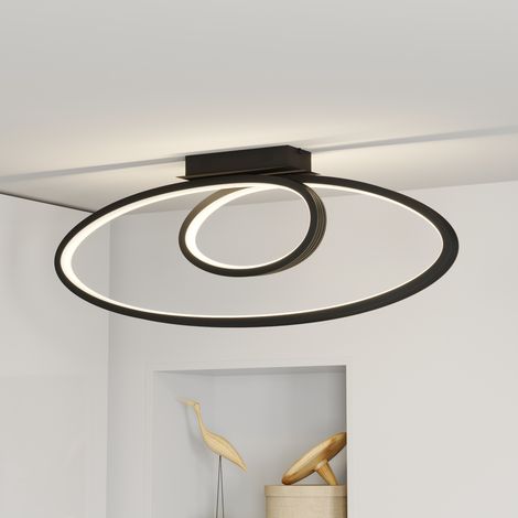 [NEUWERTIG] B-Ware Lucande Bronwyn Led Deckenlampe Deckenlampe Lampe Leuchte Schwarz 98 Cm542