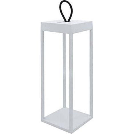 Diogene L Tavolo Bianco Ricaricabile Led 2,2W Ip65 (Marino Cristal Cod. 42725)