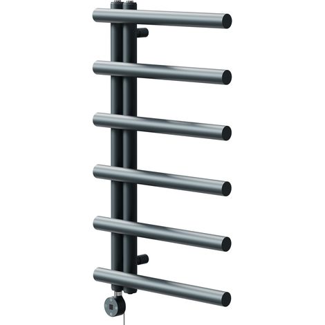 Mason Anthracite 850mm x 500mm Designer Digital Thermostatic Electric Heated Towel Rail (1/5)