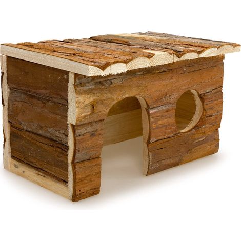 Arquivet Casa per roditori in Legno Medio per roditori - Casetta da Gioco per criceti, ratti, scoiattoli - Casetta in Legno per roditori Piccoli - 28 x 18 x 16 cm (1/5)