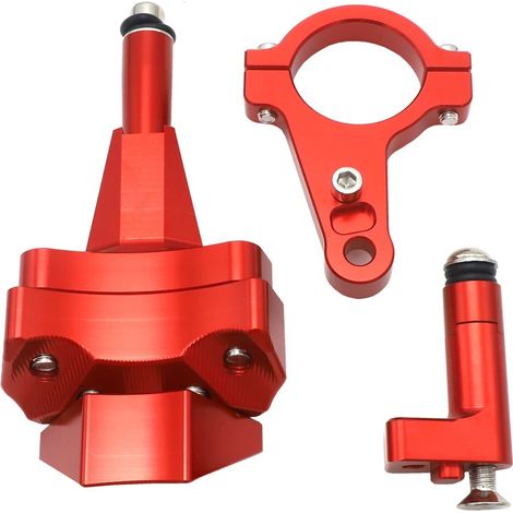 Pièces de modification pour moto : support de règle en titane Kawasaki Ninja 400 18-22 avec amortissement stabilisateur directionnel.