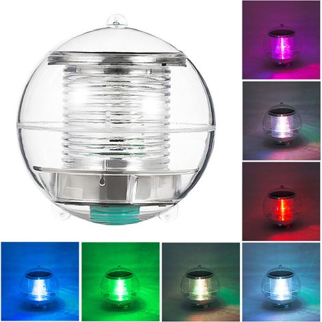 Lampe solaire flottante pour piscine, bassin, fontaine, jardin, fête, décoration intérieure, 1 pièce (forme de boule ronde) avec changement de couleur-AquaForge (1/5)