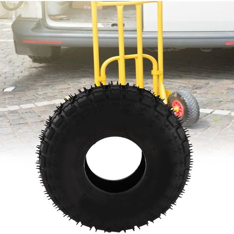 Roue extérieure en caoutchouc à bonne élasticité pour chariot à outils gonflable 4.10/3.50-4 10 pouces (1/5)