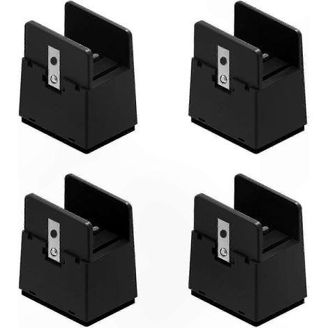 Rehausseur de pied de lit réglable robuste 5/10 cm, convient aux pieds de meubles et aux rehausseurs de table, 5 cm noir. (1/5)