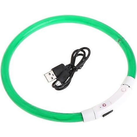 Collier LED rechargeable pour chien, lumière multicolore clignotante, collier lumineux pour promenade nocturne, accessoire cool et sécurisé. (1/4)