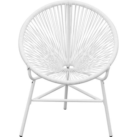 Maison Exclusive - Sedia da Giardino Acapulco in Polyrattan Bianco (1/5)