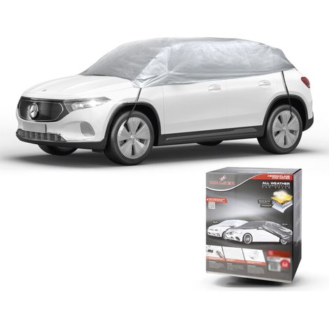 Walser – Bâche de protection voiture All Weather Basic – Imperméable en tissu PEVA – Demi-garage taille L – Protection contre salissures