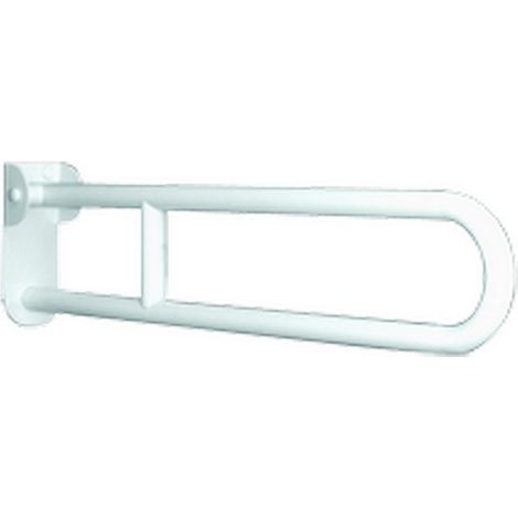 Barra maniglione ribaltabile cm.83 con piastra lunga nylon (1/3)