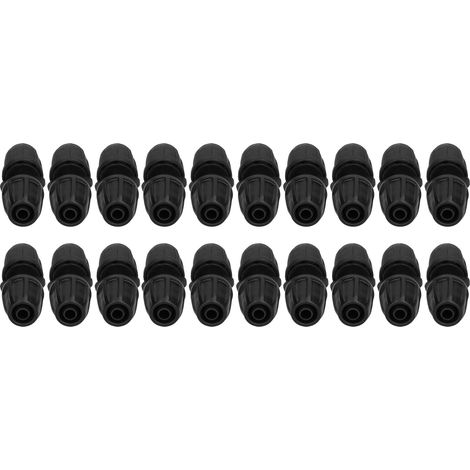 Lot de 20 raccords droits 8/11 pour tuyau d'arrosage avec verrouillage, raccords d'irrigation (1/5)
