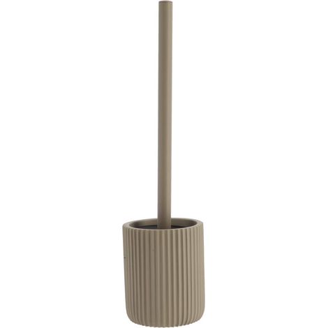 Gestreifte polyresin-wc-bürste - taupe - Tendance