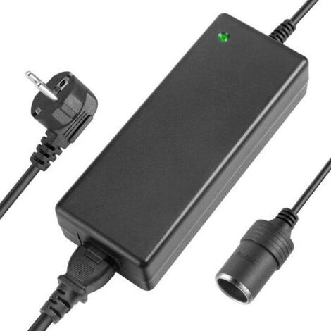 Chargeur Secteur 10A 96W AC à DC Adaptateur, 220V 12V Convertisseur Électronique Prise d'Allume Cigare de Voiture 100-240V, Secteur Transformateur Convertisseur pour Gonfleur Pneu/Aspirateur (1/4)