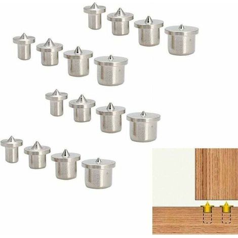 Centreurs de Tourillons Marqueurs de Chevilles Localisateur de Bois Goupilles Pointes de Centrage pour Chevillage Guide de Perçage pour Positionner 6mm 8mm 10mm 12mm 16-pièces (1/4)