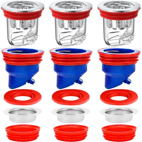 Pack De 6 Pièces Clapet Anti Odeur Douche Anti Reflux Désodorisation Clapet Anti Odeur Douche pour Balcons Cuisines Salles Bains Machines Laver (1/5)