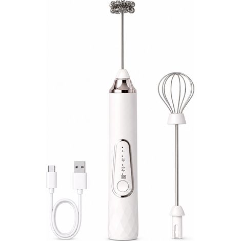 batteur électrique blanc en acier inoxydable modele 4