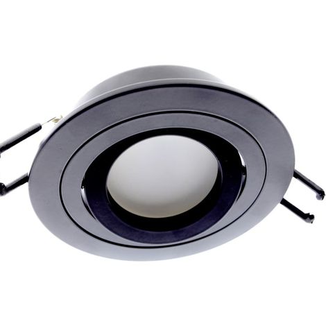 Empotrable redondo basculante “Helium” GU10 230V IP20 9,3x9,3cm fabricado en aluminio color negro (1/4)