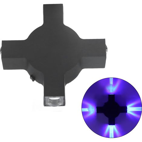 Applique murale LED 4W avec faisceau lumineux linéaire décoratif à 4 LED, éclairage extérieur résistant à l'humidité pour salon, couloir, jardin, mur extérieur, éclairage créatif minimaliste moderne, (1/5)