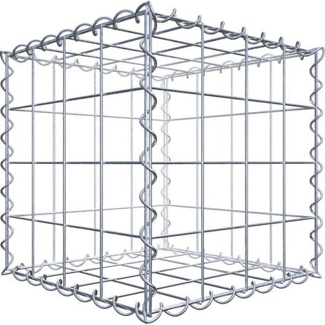 Gabiondeco - Gabion 40 cm x 40 cm x 40 cm (L x H x P). mailles 10 x 10 cm. Spirale - Made in Germany (1/7)