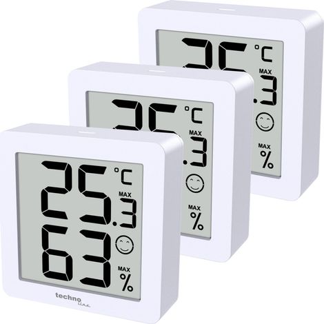 technoline Thermo-Hygrometer WS9425 3er Set weiß (1/2)