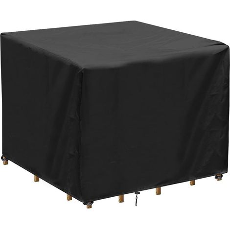 Housse Table de Jardin Carrée, Bache Salon de Jardin Imperméable, Anti-UV,Oxford Tissu Housse de Table Chaise Meubles de Jardin Extérieure (90x90x90cm) (1/5)