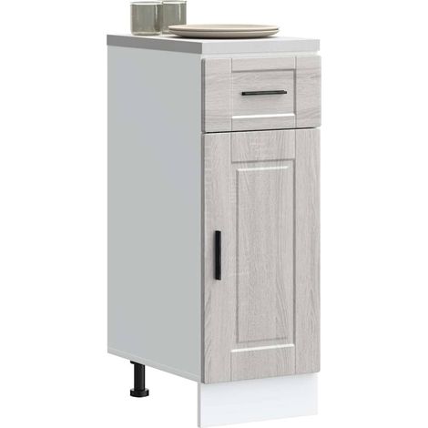 Armoire de cuisine-Meuble de cuisine-Armoire de rangement Porto sonoma gris bois d'ingénierie 629748 (1/5)