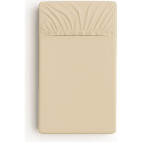 Sábana bajera de algodón para cuna 120x60 cm - beige (1/2)