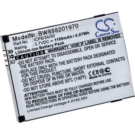 vhbw Akku kompatibel mit HumanWare SmartView Versa, Versa+ elektronische Leselupe (1100mAh, 3,7V, Li-Ion)