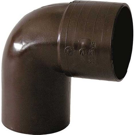 Curva tonda 87.30° per pluviali : Colore - Marrone, Diametro - 100