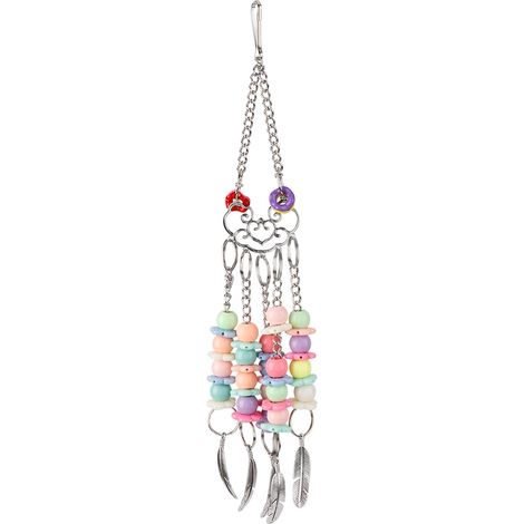 Jouet À Mâcher Pour Perroquet - Métal Et Acrylique Coloré - Accessoire De Balançoire Suspended - Pour Cage D oiseaux - Lot De 1 (1/5)