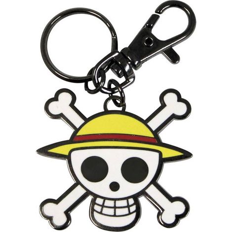 Abystyle portachiavi One Piece teschio Monkey D. Luffy in metallo gadget anime Cappello di Paglia