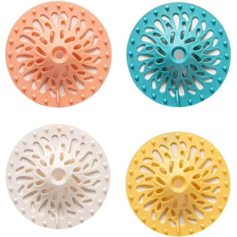 Sink Strainer Drain Cover Sewer Filter Water Stopper Silicone Drain Protector Silicone Drain Strainer for Bathroom Bathtub Kitchen Sink,4Pcs