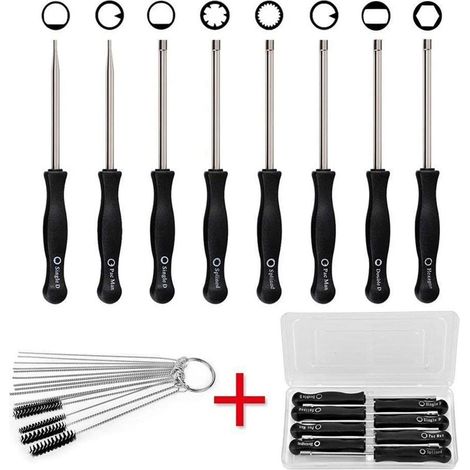 Jeu de tournevis pour carburateur de moteurs Husqvarna 2 cylindres, 8 pièces (1/5)