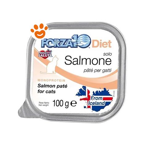 Forza10 Cat Solo Diet Salmone - Forza10 Cat Solo Diet Salmone - Vaschetta Da 100 Gr