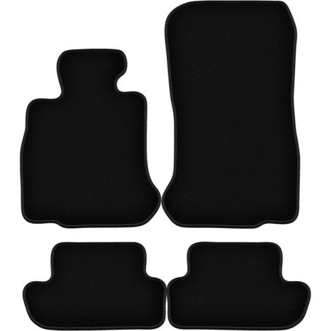 Tappetini BASIC in velluto nero per: BMW 6 F12 Cabrio (2011-2018) (1/5)